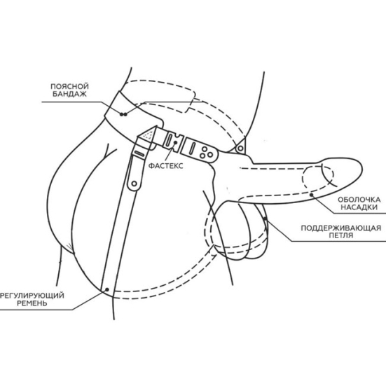 Страпон полый Lovetoy 741703