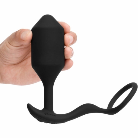 Вибропробка с кольцом b-Vibe Snug &amp; Tug