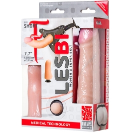 Страпон с 2 насадками Lesbi Harness