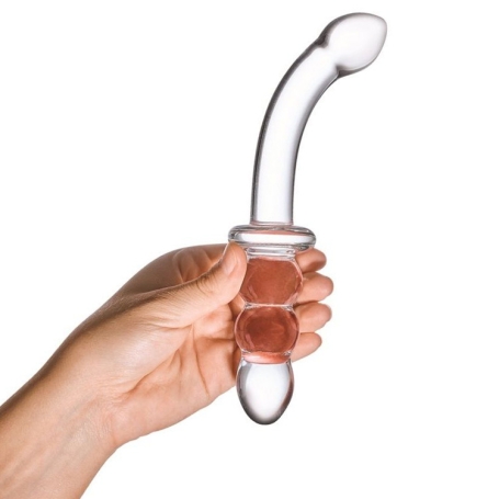 Фаллос из стекла Glas Ribbed G-Spot