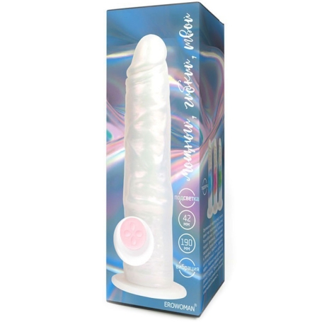 Фаллос-вибратор с подсветкой Erowoman LET-14007