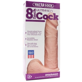 Фаллос-насадка Vac-U-Lock 8&quot; Ultraskyn, Doc Johnson